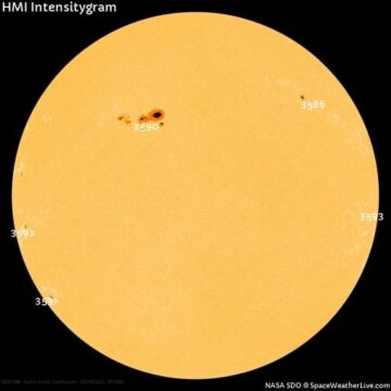tc501jix1k819oipn الإمارات للفلك : رصد بقعة شمسية عملاقة في قرص الشمس